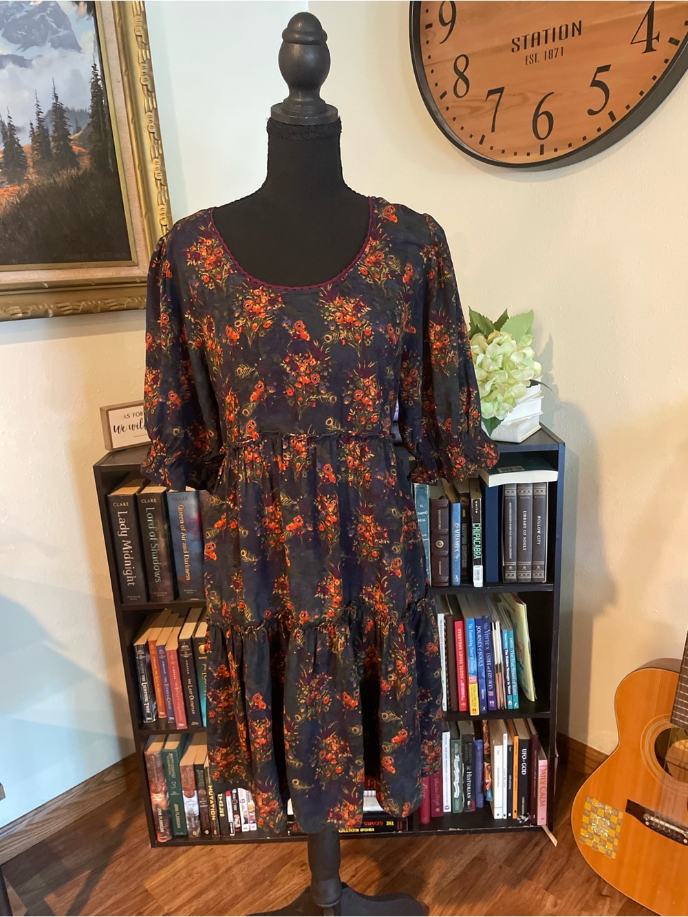 NATURAL LIFE Navy Floral Mini Dress